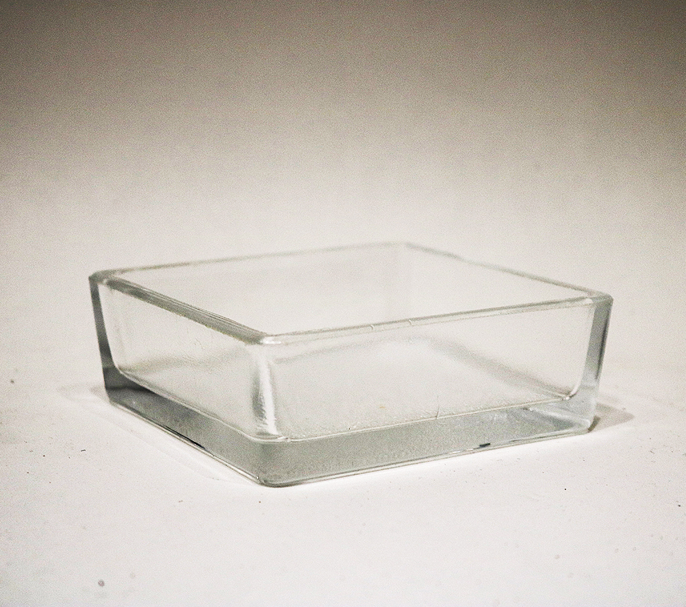 Vase, Windlicht Glas viereckig 4 x 11 x 11